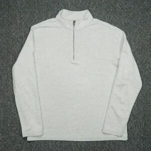Mizzen Main Pullover Mens Medium Gray Half Zip Performance Sweater Lightweight